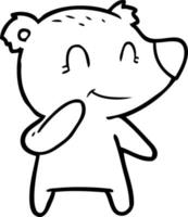 smiling polar bear cartoon vector