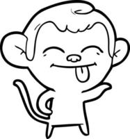 funny cartoon monkey vector