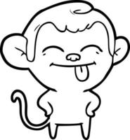 funny cartoon monkey vector