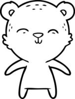 happy cartoon bear vector