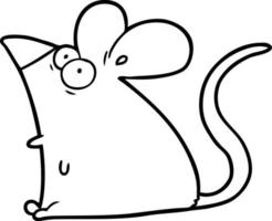 cartoon frightened mouse vector