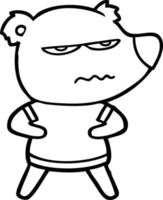 annoyed bear cartoon vector