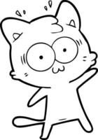 gato sorprendido de dibujos animados vector