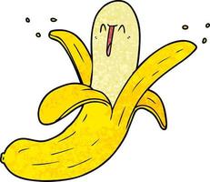 cartoon crazy happy banana vector