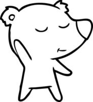 happy cartoon polar bear vector