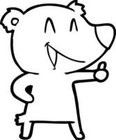 laughing bear cartoon vector