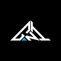 GNI letter logo creative design with vector graphic, GNI simple and modern logo in triangle shape.