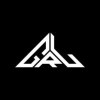diseño creativo del logotipo de la letra grl con gráfico vectorial, logotipo grl simple y moderno en forma de triángulo. vector