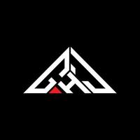 GHJ letter logo creative design with vector graphic, GHJ simple and modern logo in triangle shape.