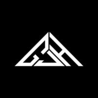 GJH letter logo creative design with vector graphic, GJH simple and modern logo in triangle shape.
