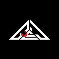 GEJ letter logo creative design with vector graphic, GEJ simple and modern logo in triangle shape.