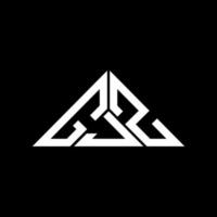 GJZ letter logo creative design with vector graphic, GJZ simple and modern logo in triangle shape.
