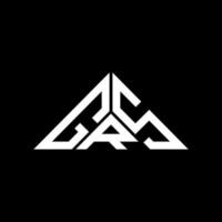 diseño creativo del logotipo de la letra grs con gráfico vectorial, logotipo simple y moderno de grs en forma de triángulo. vector