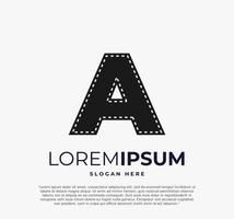 letter A logo for strip film vector illustration and white background