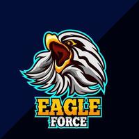 Eagle Head Special Force Logo Vector Template for design mascot, label, badge, emblem Illustration.