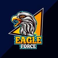 Eagle Head Special Force Logo Vector Template for design mascot, label, badge, emblem Illustration.