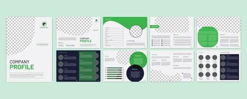 Business brochure template, company profile layout, catalog and annual template design vector