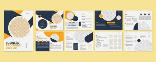 Business brochure template, company profile layout, catalog and annual template design vector