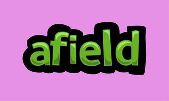 AFIELD writing vector design on a pink background