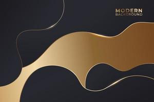 Gold gradient abstract background for banner, cover, poster, wallpaper or etc. Dynamic shape modern style. vector