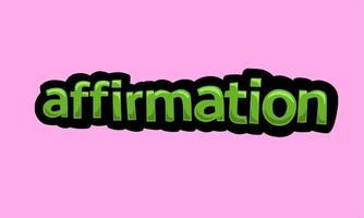 AFFIRMATION writing vector design on a pink background