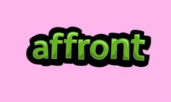 AFFRONT writing vector design on a pink background