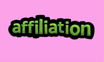 AFFILIATION writing vector design on a pink background