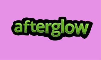 AFTERGLOW writing vector design on a pink background