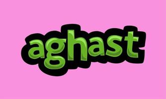 AGHAST writing vector design on a pink background