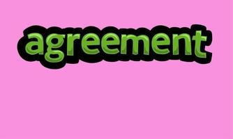 AGREEMENT writing vector design on a pink background