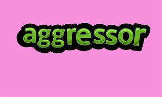 AGGRESSOR writing vector design on a pink background