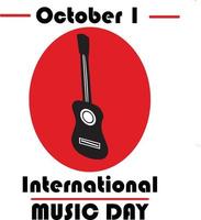 Different designs that can be used for the International Music Day, an event that takes place on October 1, 2022 vector