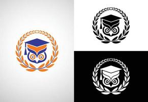 Education logo design vector template, Education and graduation logo vector illustration