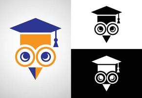 Education logo design vector template, Education and graduation logo vector illustration