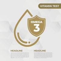 Omega3 Vitamin icon Vector illustration oil fish omega