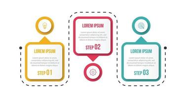 Vector Infographic design business template with icons and 3 options or steps. Can be used for process diagram, presentations, workflow layout, banner, flow chart, info graph