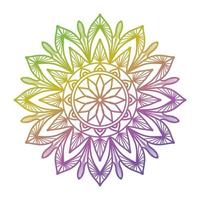 mandala de color degradado, fondo de diseño de mandala, diseño de mandala, diseño de papel tapiz de arte de libro de colores de patrón de mandala, patrón de mosaico, tarjeta de felicitación vector