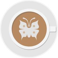 Latte art icon, flat illustration vector