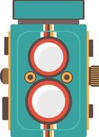 retro camera icon, flat illustration vector