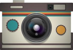 3d retro camera vector