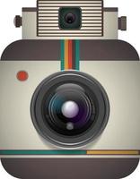 3d retro camera vector