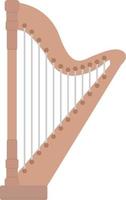 Harp icon, flat illustration vector