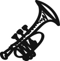 Trumpet drawing icon, outline illustration vector
