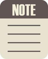 Note icon, retro illustration vector