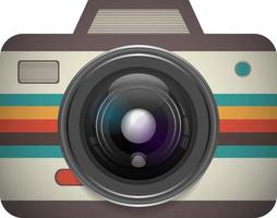 3d retro camera vector