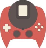 Retro game console icon, flat illustration vector