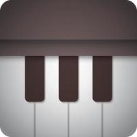 icono de piano, ilustración plana vector