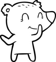 friendly bear cartoon vector