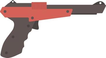 ilustración plana pistola vector