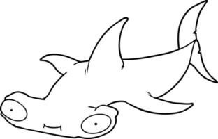 cartoon hammerhead shark vector